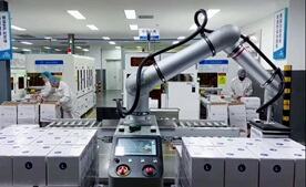 KS体育协作码垛典型应用：医疗用品纸箱码垛